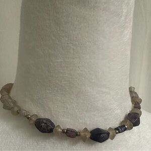 NEW Natural Beaded Choker Necklace 15”